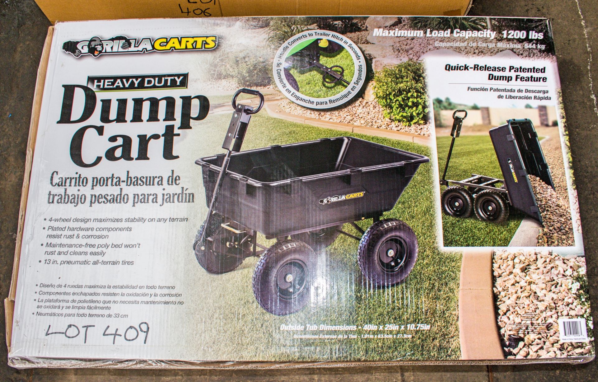 Heavy duty dump cart *new & unused*