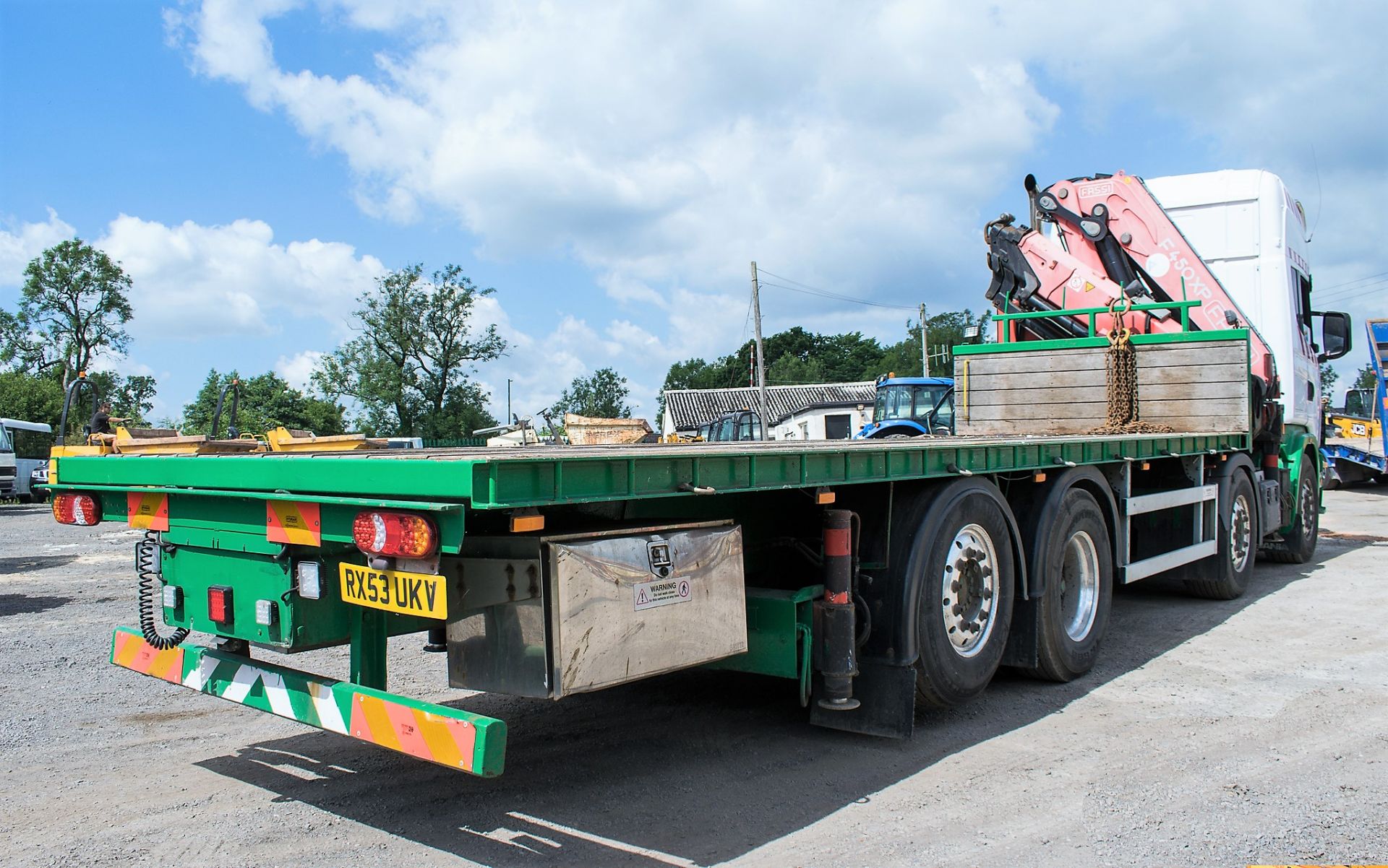 Scania 124L 420 8 x 2 flat bed crane lorry Registration Number: RX53 UKV Date of Registration: 08/ - Image 4 of 18