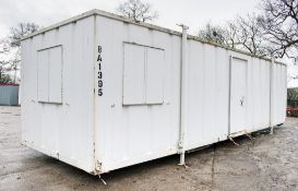 32 ft x 10 ft steel anti-vandal jack leg office site unit c/w: keys BBA 1395