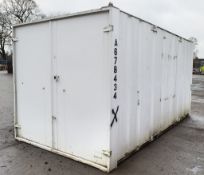 21 ft x 9 ft steel store unit c/w keys  A678434