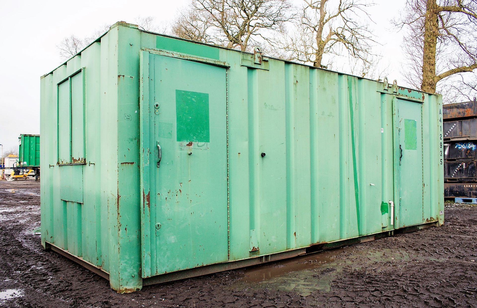 21 ft x 9 ft steel anti-vandal welfare site unit Comprising of: canteen area, toilet & generator