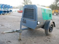 Airman diesel driven fast tow mobile air compressor Recorded Hours: 842 P2121