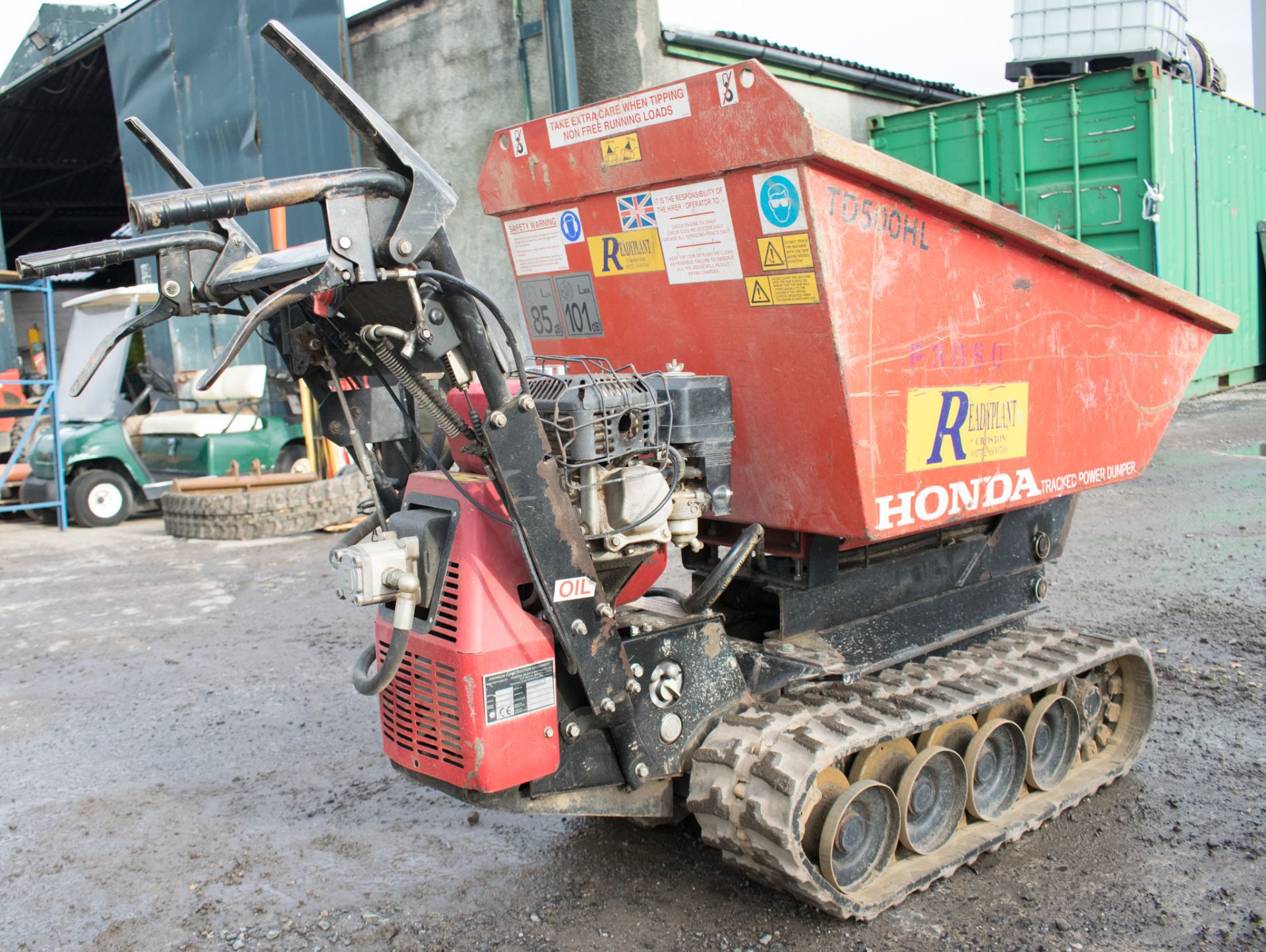 Honda TD500 HL petrol driven walk behind hi-tip tracked dumper Year: 2007 S/N: 1643 P3080 ** No - Image 3 of 11