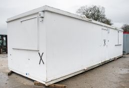 32 ft x 10 ft steel anti-vandal office site unit  c/w keys  BB34153