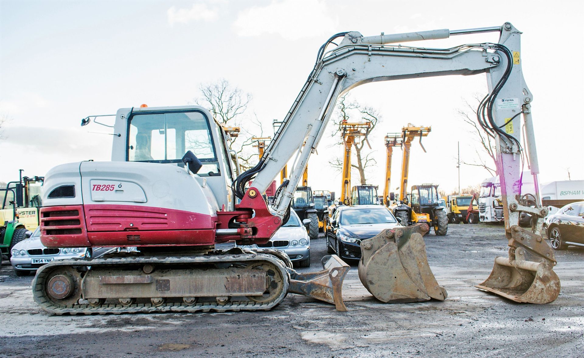 Takeuchi TB285 8.5 tonne rubber tracked excavator Year: 2013 S/N: 185000856 Recorded hours: 6571 - Image 8 of 21