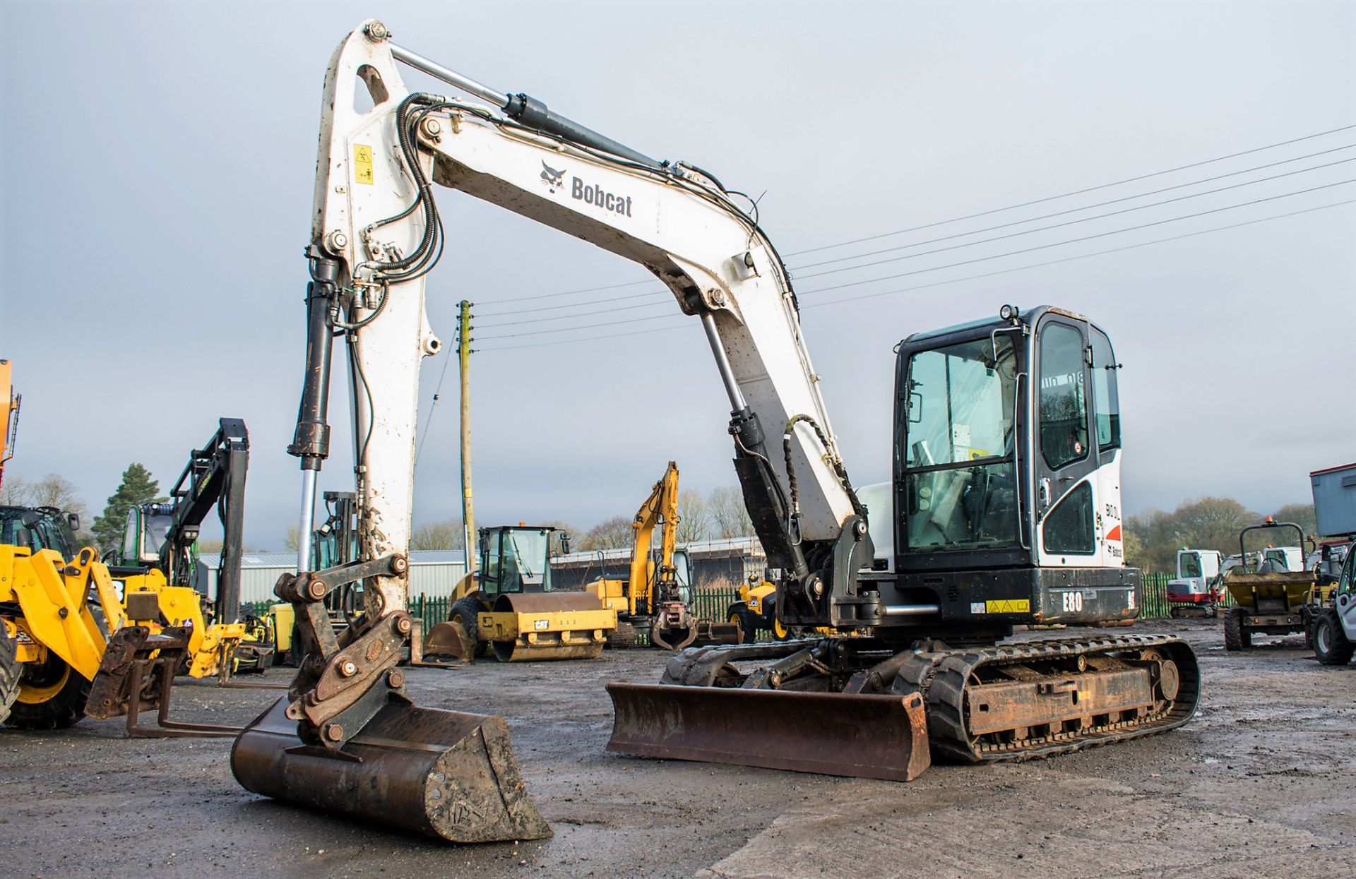 Bobcat E80 8 tonne rubber tracked excavator Year: 2012 S/N: AET312518 Recorded Hours: 2934 blade,