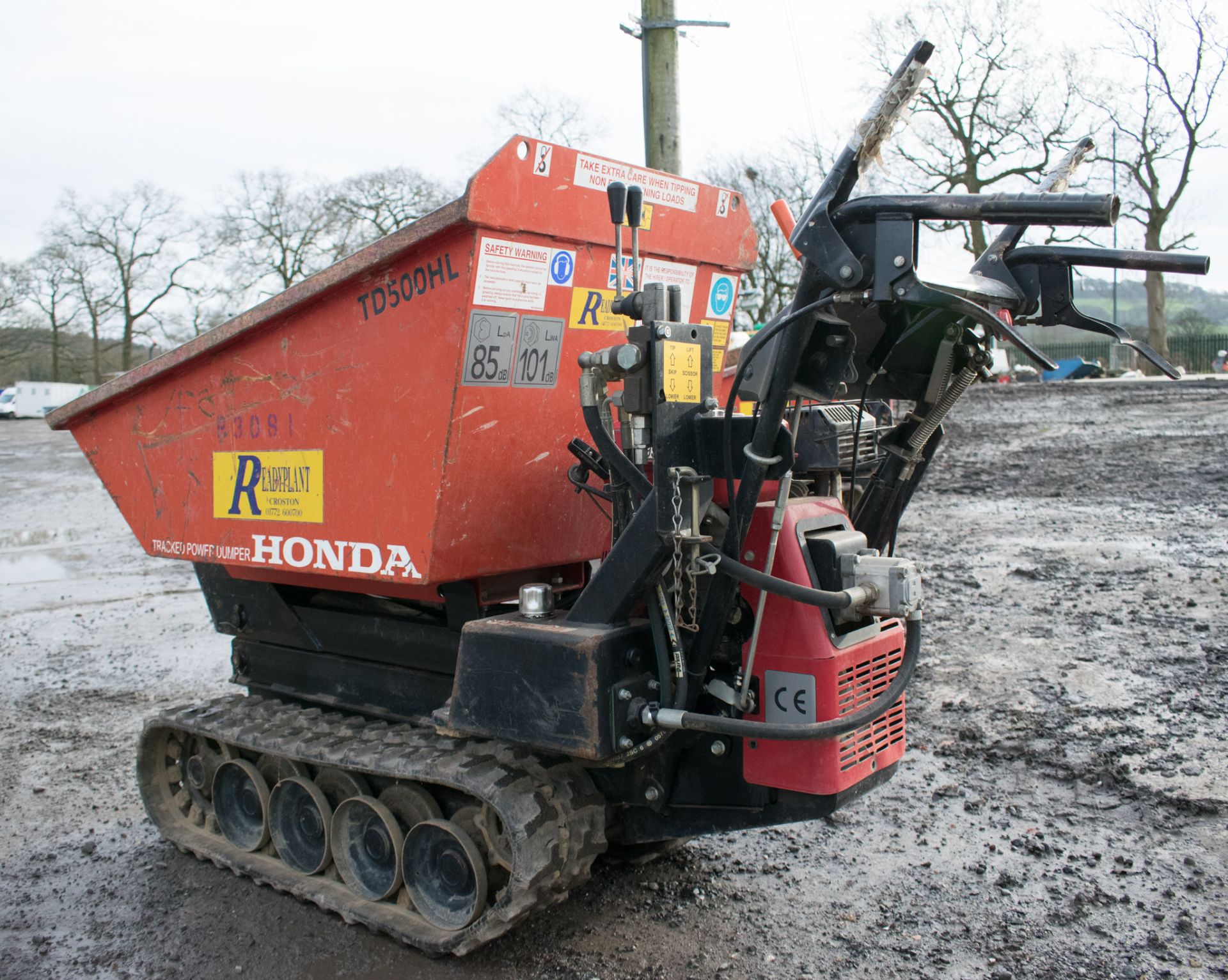 Honda TD500 HL petrol driven walk behind hi-tip tracked dumper Year: 2007 S/N: 1644 P3081 ** No - Image 4 of 11