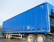 SDC 13.6 metre tri-axle flat bed curtain side trailer Year: 2010 Chassis Number: 106372