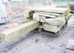 Pallet of stone flags & pillar