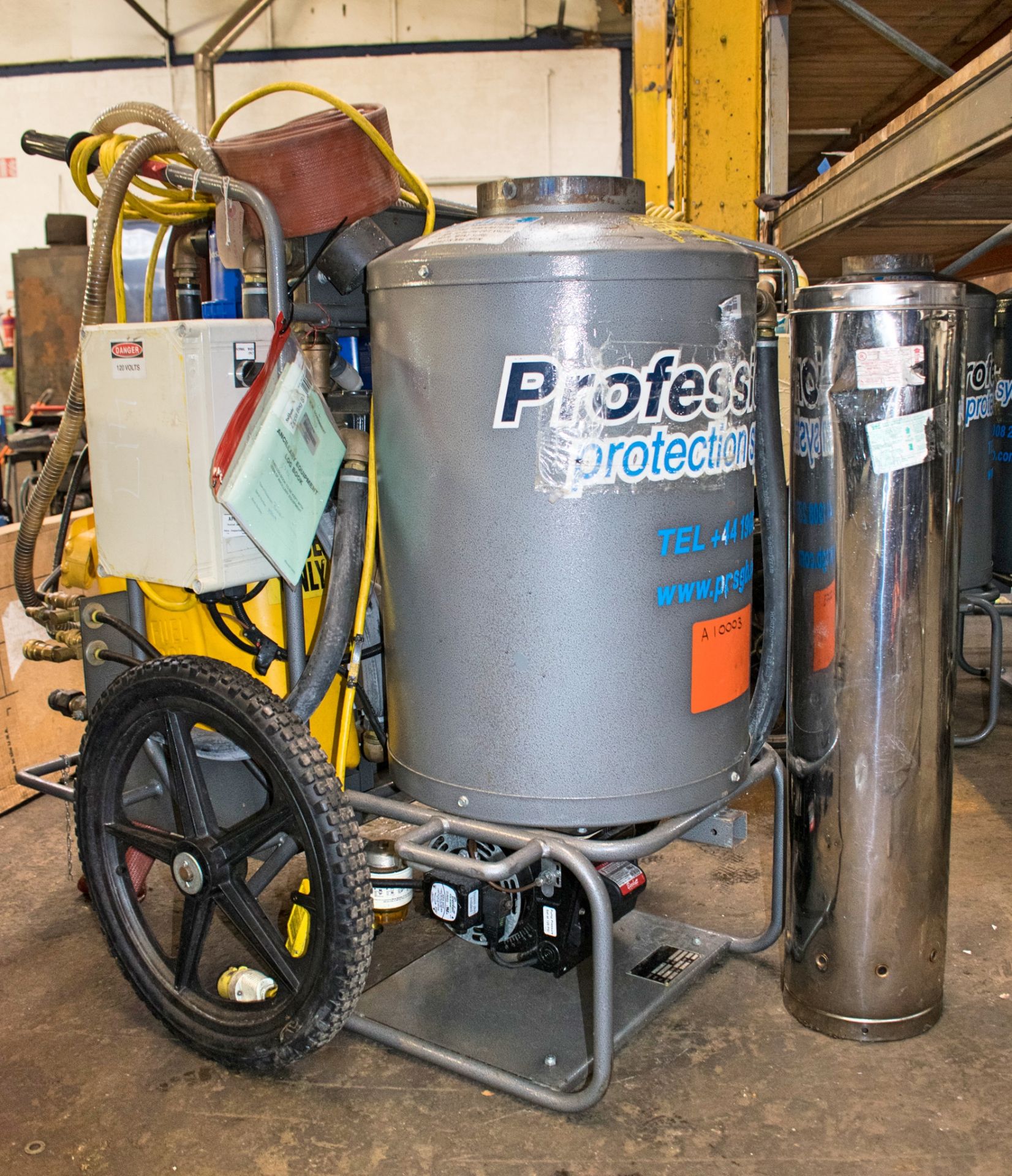 Diesel fuelled chemical decontamination personnel washer c/w flue ** Ex Fire and Rescue service**