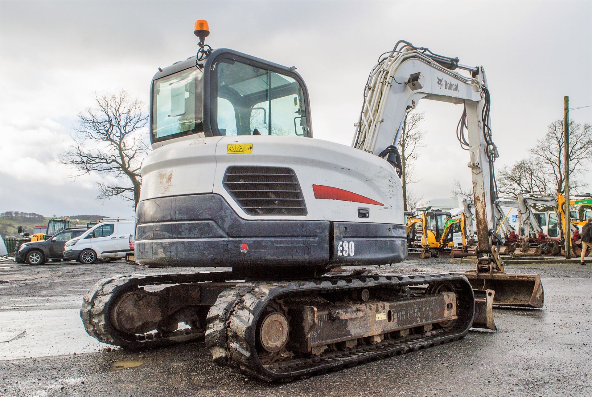 Bobcat E80 8 tonne rubber tracked excavator Year: 2013 S/N: 312768 Recorded Hours: 2778 blade, - Image 4 of 23