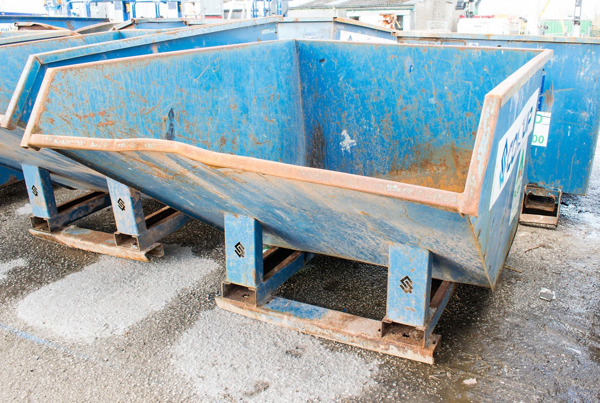 Conquip steel forklift skip A803064