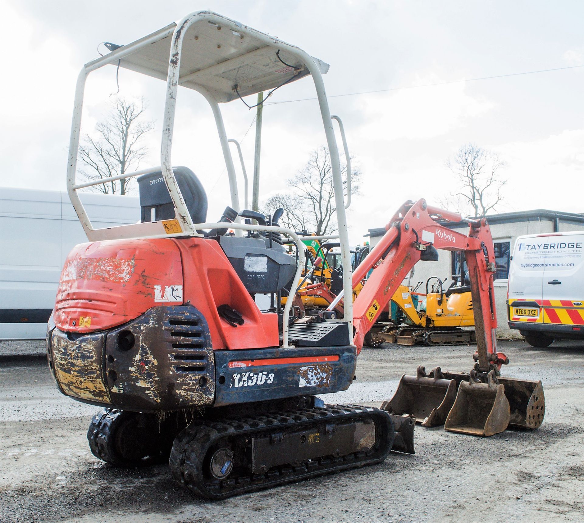 Kubota KX36-3 1.5 tonne rubber tracked mini excavator Year:  S/N: 7077625 Recorded Hours: 3396 - Image 4 of 21