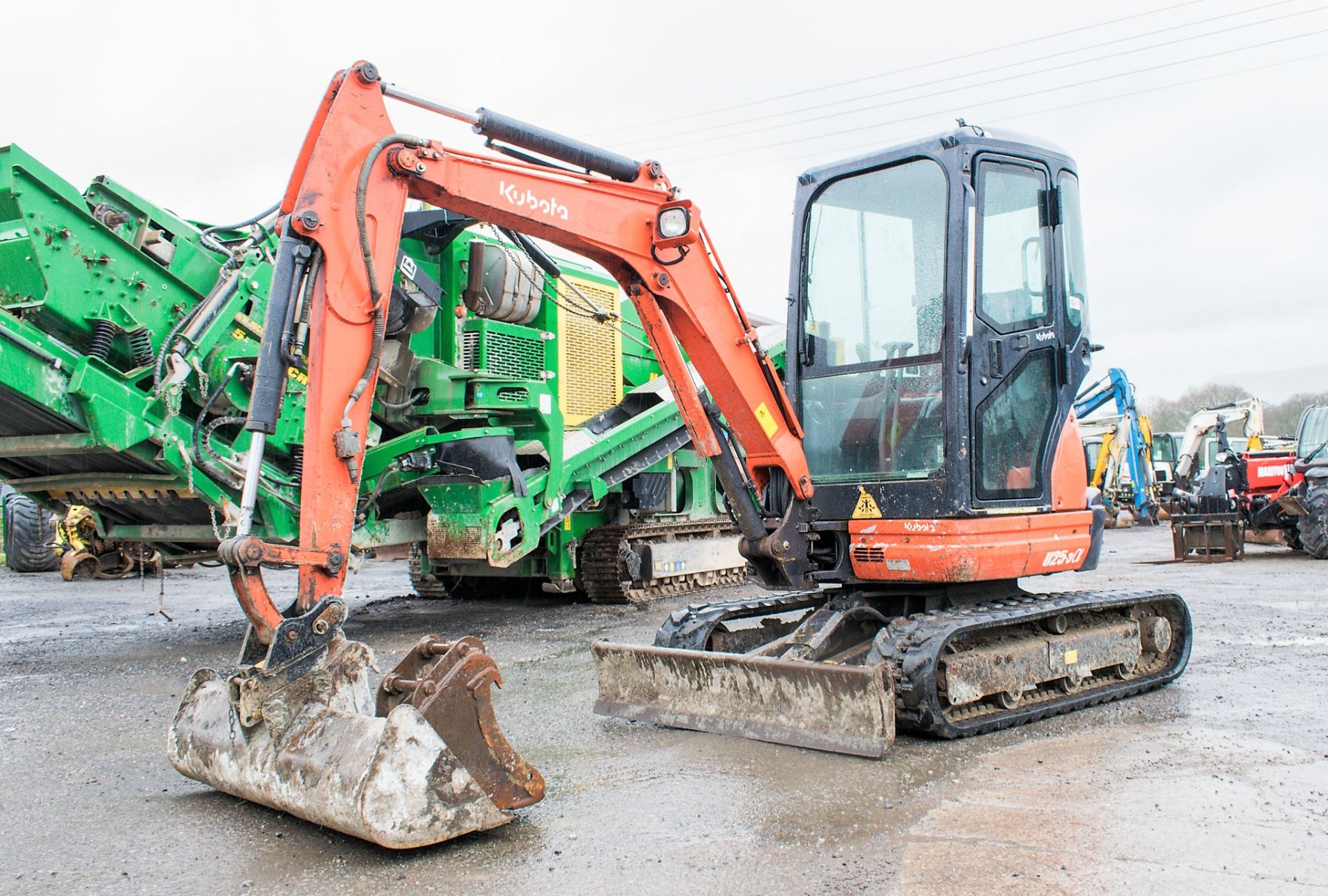 Kubota U25-3 2.5 tonne rubber tracked mini excavator Year: 2013 S/N: 25878 Recorded Hours: 2108