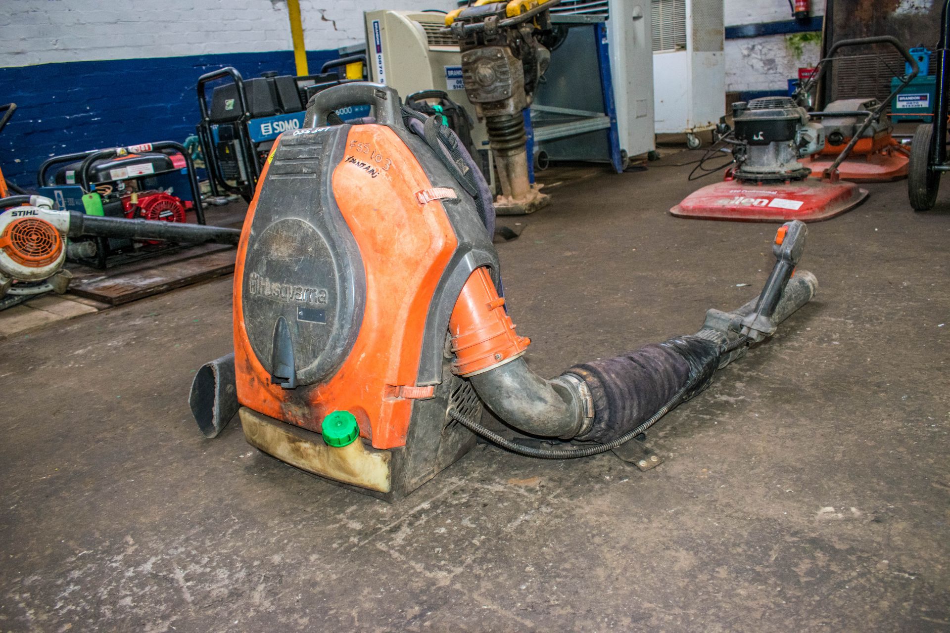 Husqvarna petrol driven back pack leaf blower