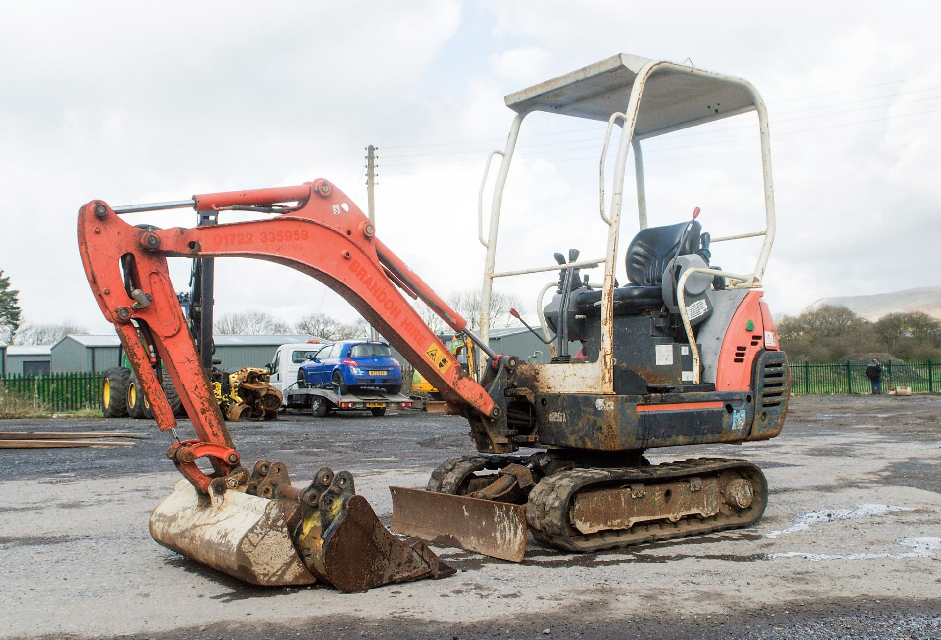 Kubota KX36-3 1.5 tonne rubber tracked mini excavator Year: 2007 S/N: Z0765727 Recorded Hours: