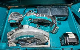 Makita 18v cordless circular saw c/w 2 batteries, charger & carry case A550433