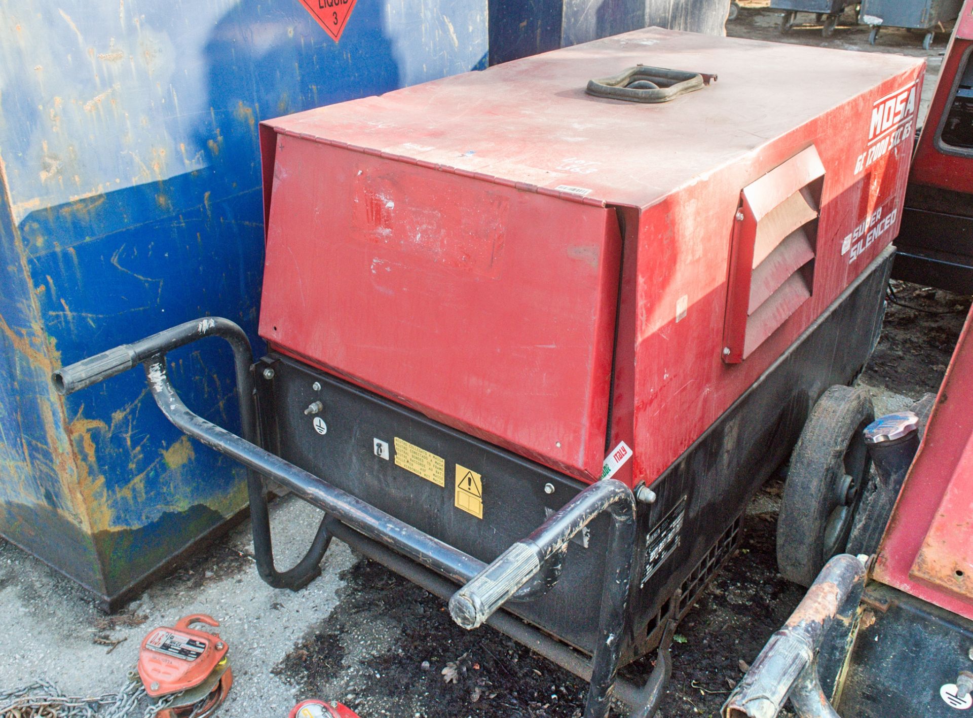 Mosa GE12000 12 kva diesel driven generator Recorded Hours: 3886 1311-0095