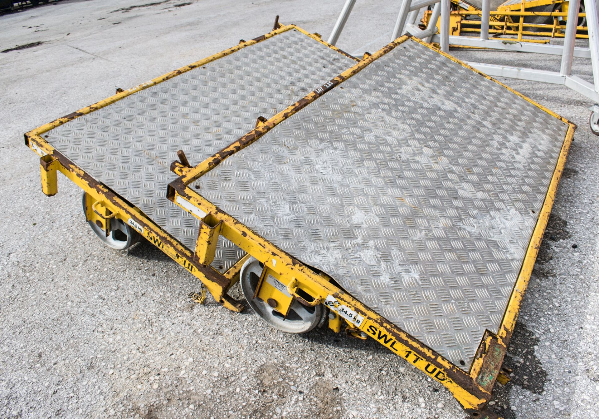 2 - Permaquip rail link trolleys