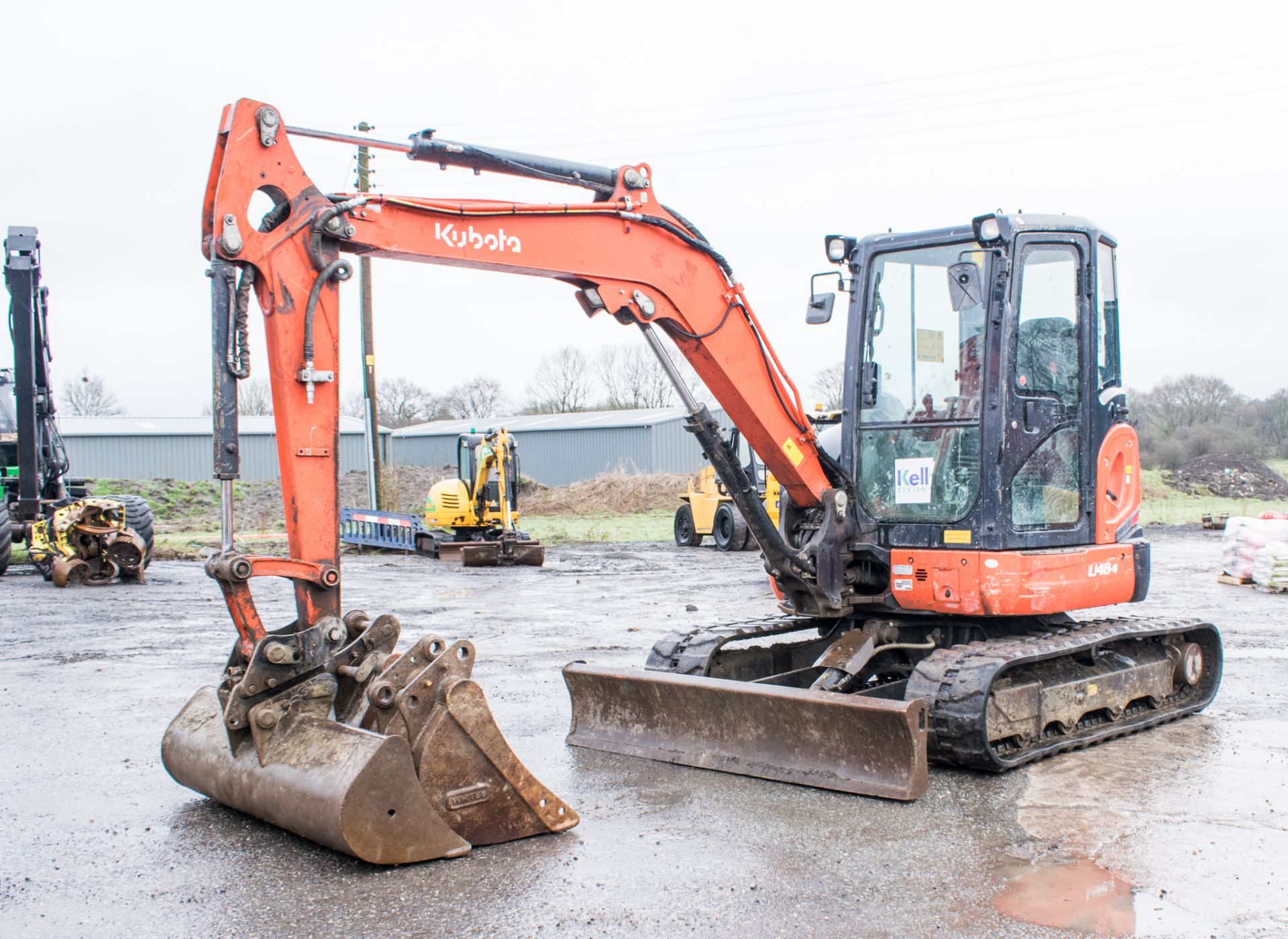 Kubota U48.4 4.8 tonne rubber tracked excavator Year: 2015 S/N: 52743 Recorded hours: 2171 c/w 3