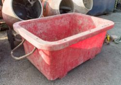 Plastic mortar tub