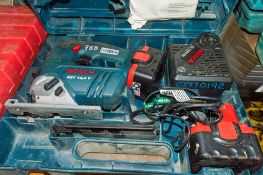 Bosch 14.4v cordless jigsaw c/w 2 batteries, charger & carry case