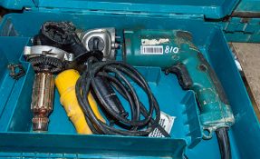 Makita 110v hammer drill c/w carry case ** For spares **