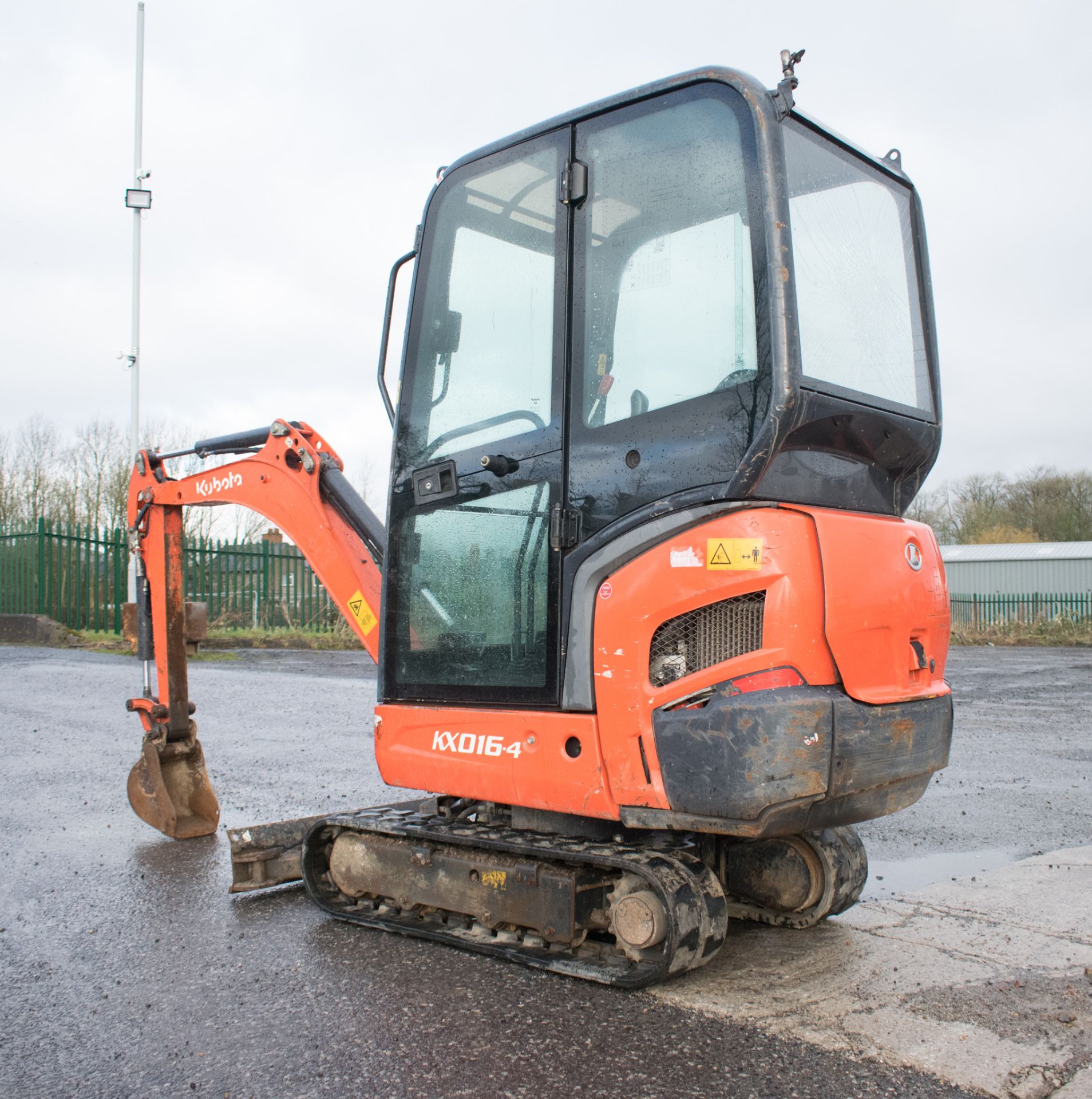 Kubota KX016.4 1.6 tonne rubber tracked mini excavator Year: 2014 S/N: 58172 Recorded hours: 1569 - Image 4 of 19