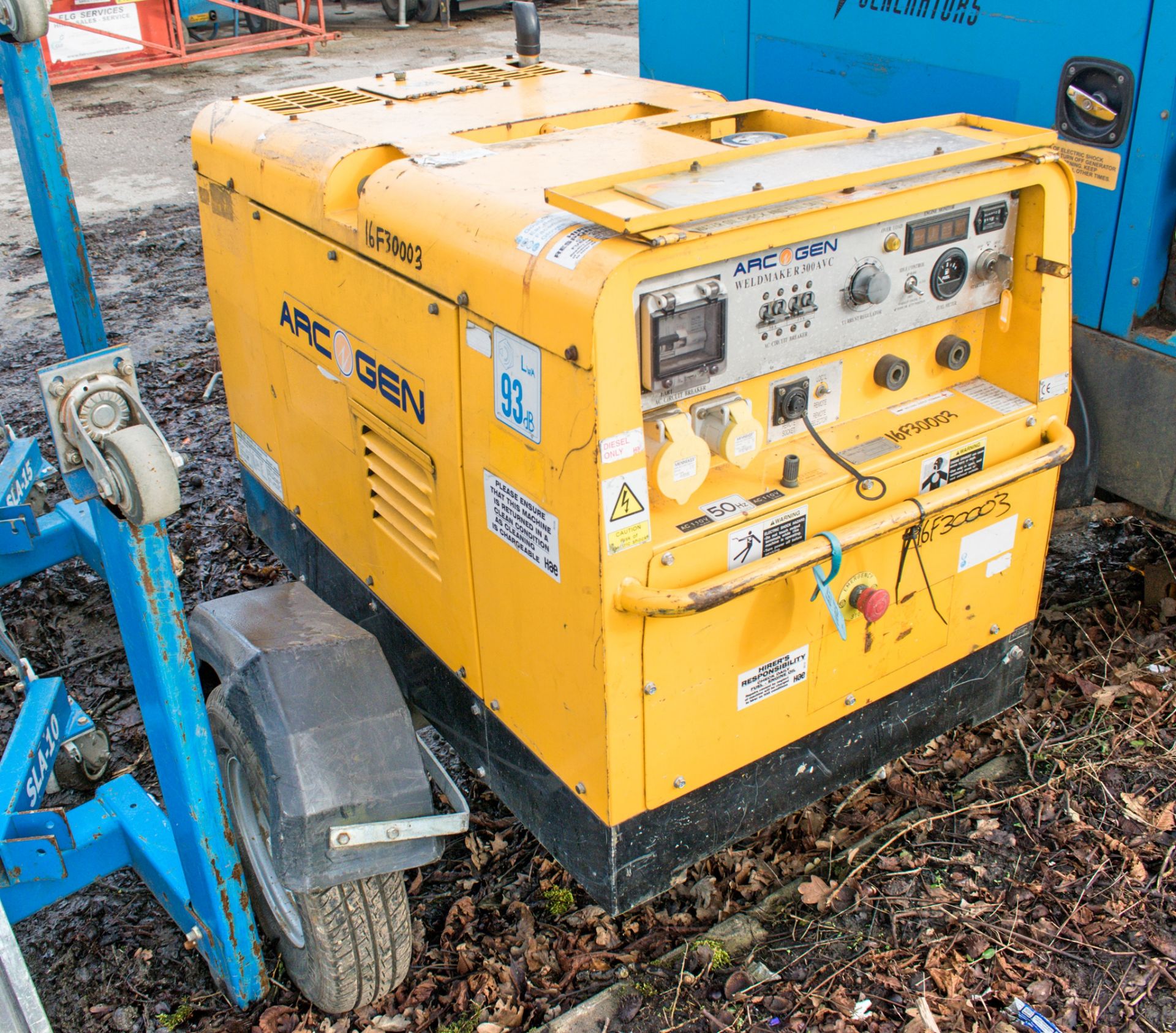 Arc Gen Weldmaker R300 diesel driven welder/generator Recorded Hours: 844 16F30003 - Image 2 of 4