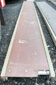 Aluminium staging board approximately 12 ft long