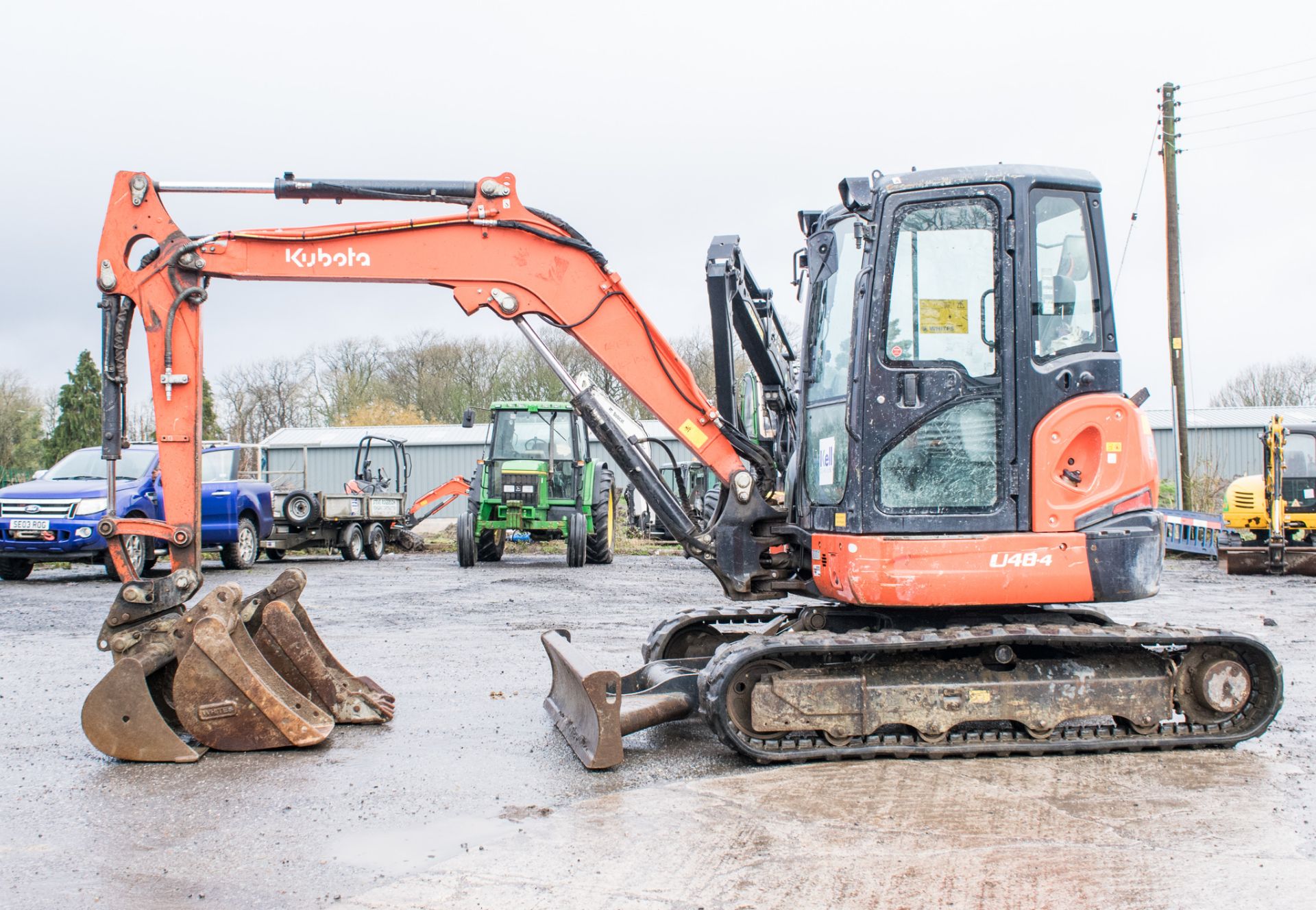 Kubota U48.4 4.8 tonne rubber tracked excavator Year: 2015 S/N: 52743 Recorded hours: 2171 c/w 3 - Image 7 of 24