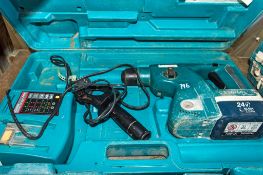 Makita 24v cordless SDS rotary hammer drill c/w battery, charger & carry case
