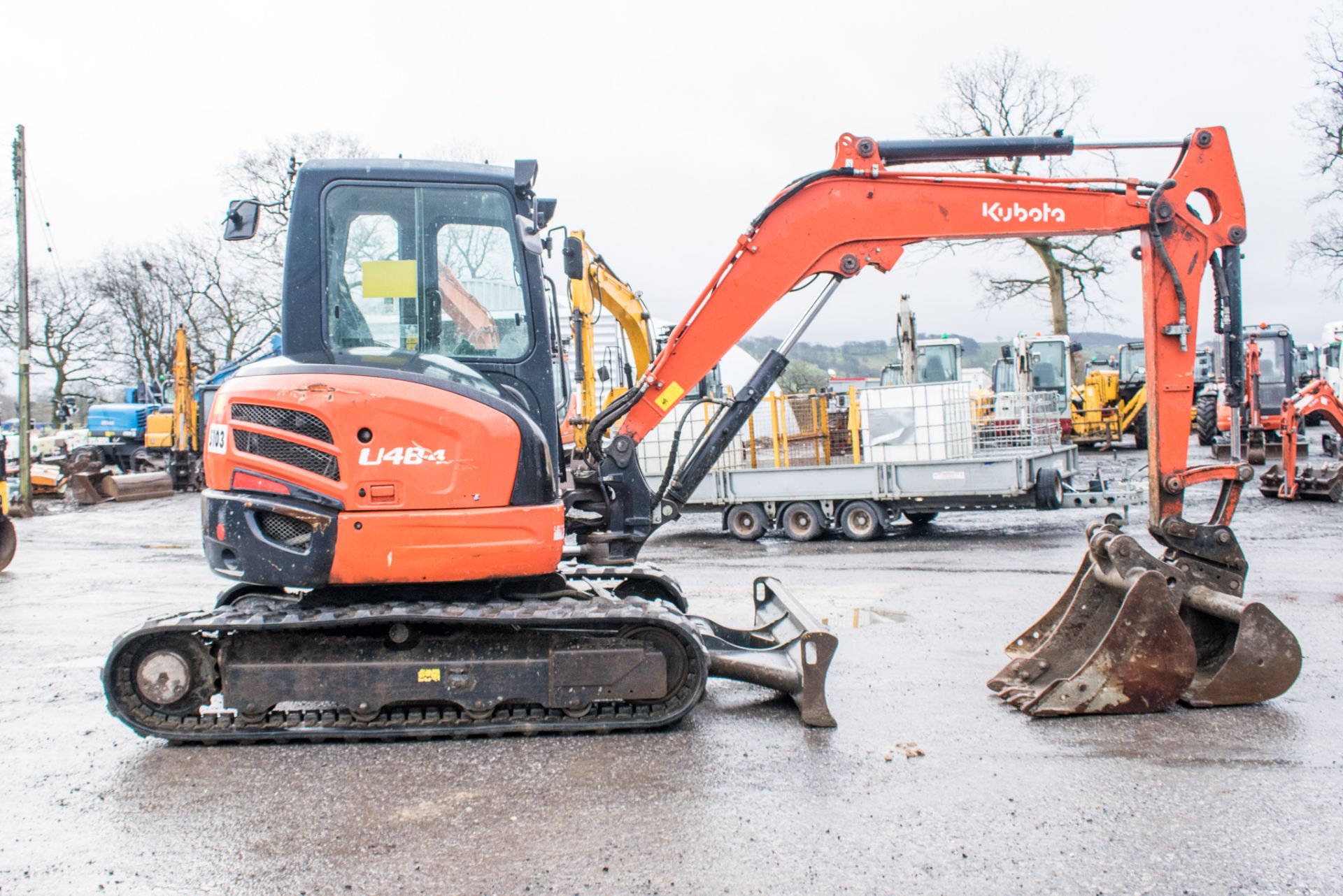 Kubota U48.4 4.8 tonne rubber tracked excavator Year: 2015 S/N: 52743 Recorded hours: 2171 c/w 3 - Image 8 of 24