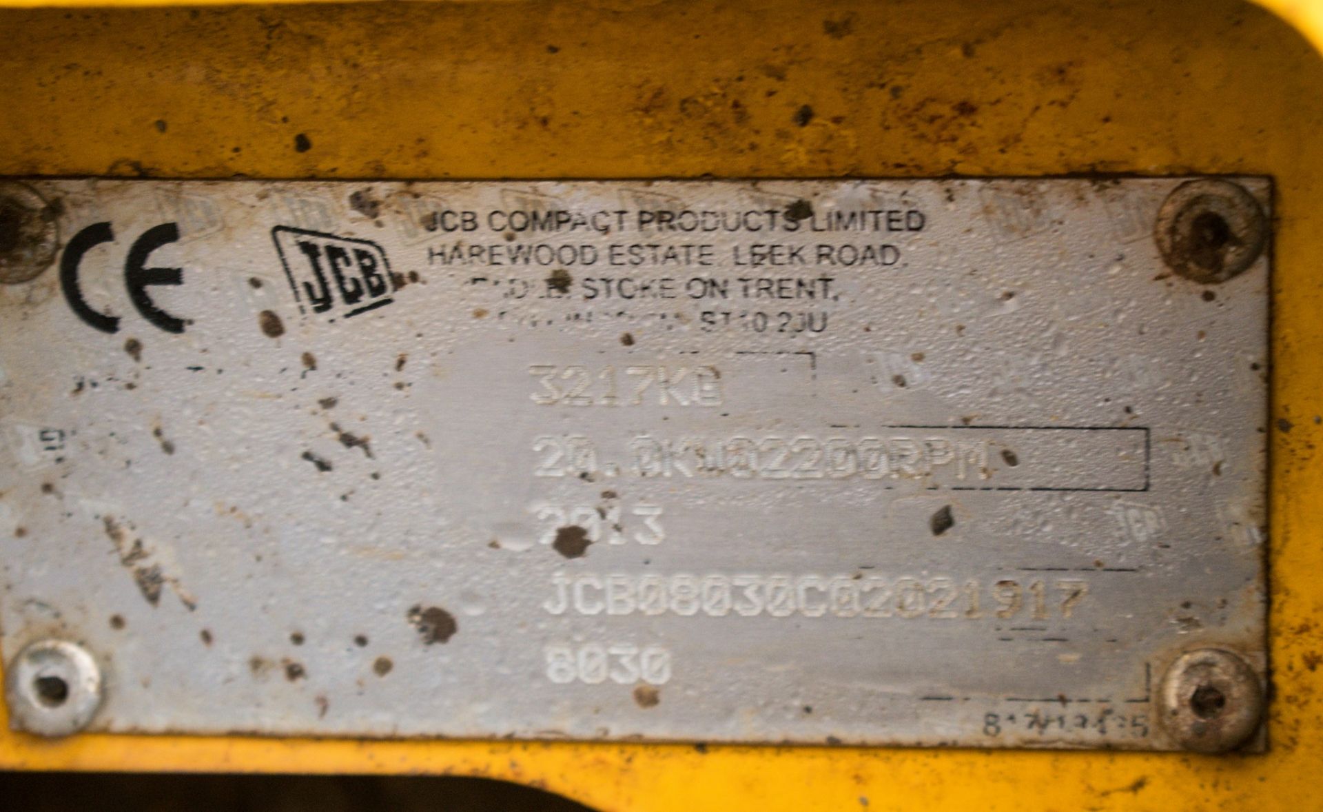 JCB 8030 ZTS 3 tonne rubber tracked mini excavator Year: 2013 S/N: 2021917 Recorded Hours: 2582 - Bild 22 aus 22