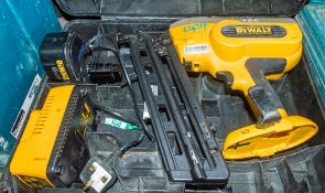 Dewalt 18v cordless nail gun c/w battery, charger & carry case