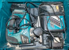 Makita 18v cordless jigsaw c/w 2 batteries, charger & carry case A708050