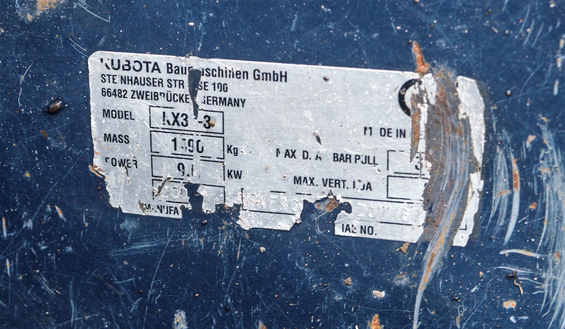 Kubota KX36-3 1.5 tonne rubber tracked mini excavator Year:  S/N: 7077625 Recorded Hours: 3396 - Bild 21 aus 21