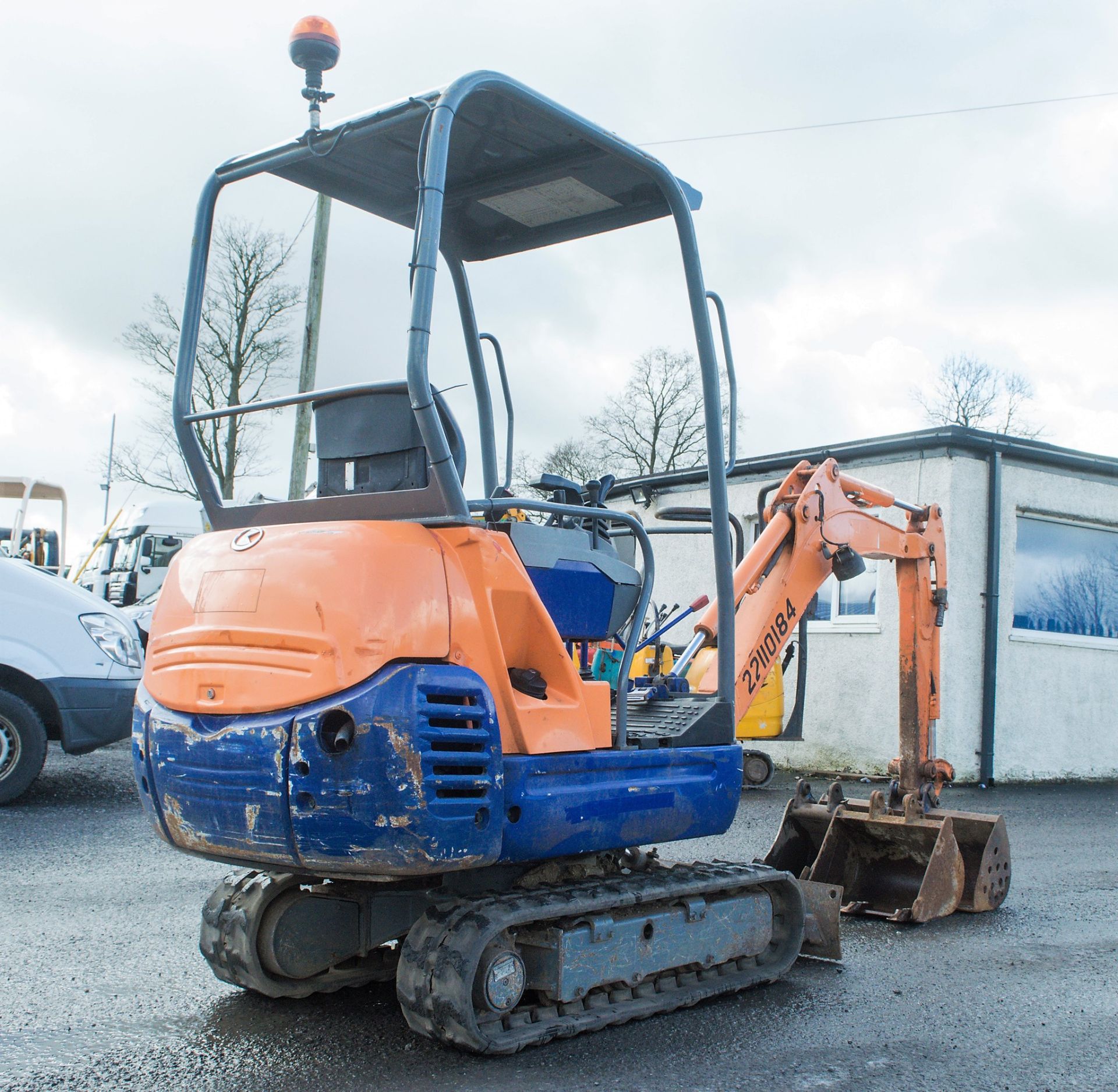 Kubota KX36-3 1.5 tonne rubber tracked mini excavator Year: S/N: Recorded Hours: 3731 blade, piped & - Image 4 of 20