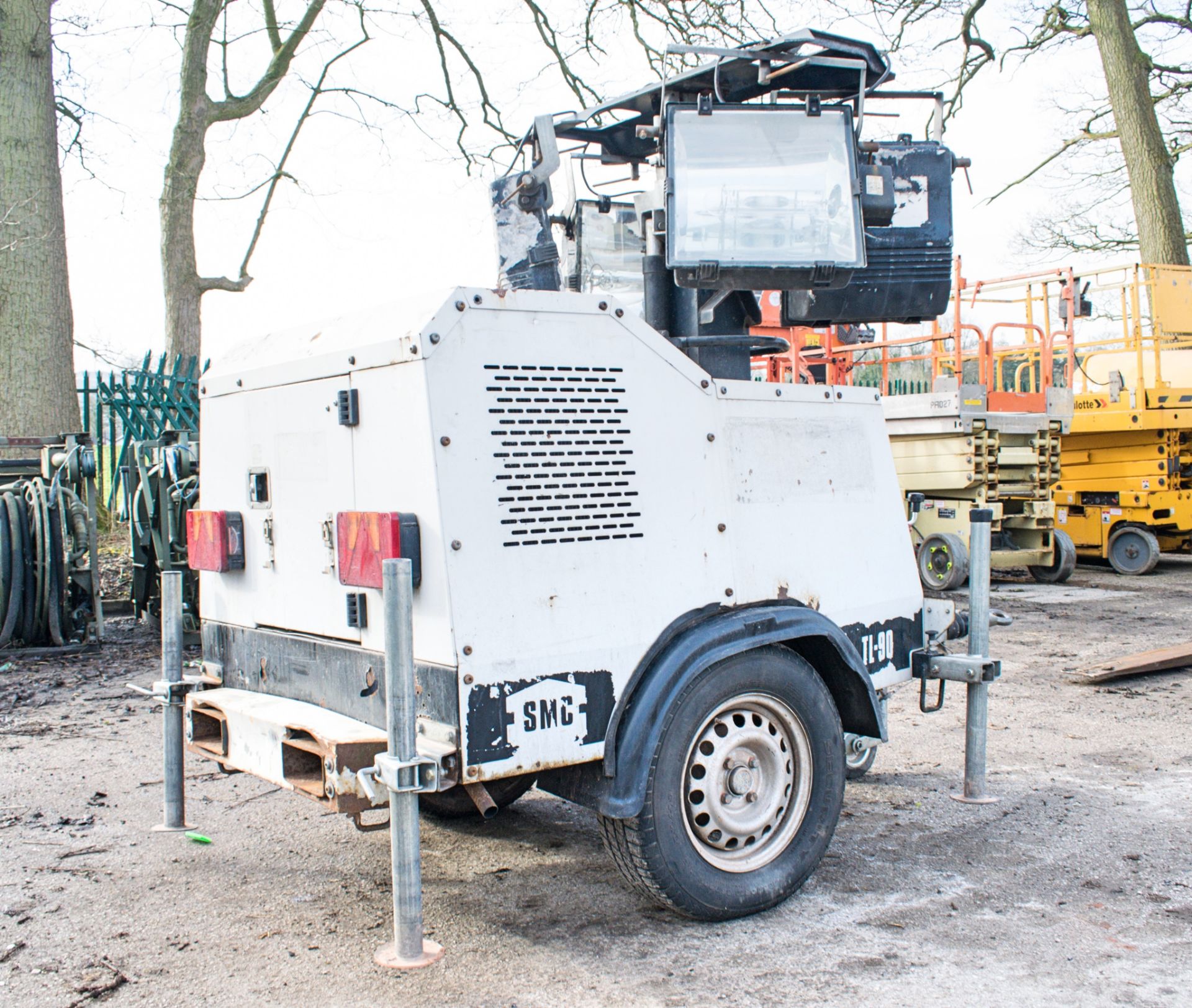 SMC TL-90 diesel driven mobile lighting tower Year: 2008 S/N: 87891 Recorded Hours: H82806 - Image 4 of 9