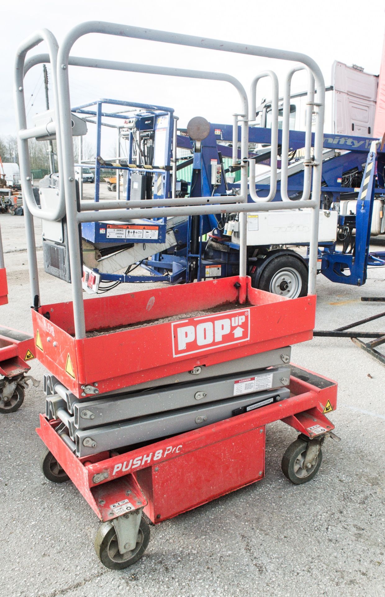 Pop Up Push 8 push around battery electric scissor lift access platform A685818 - Image 2 of 4