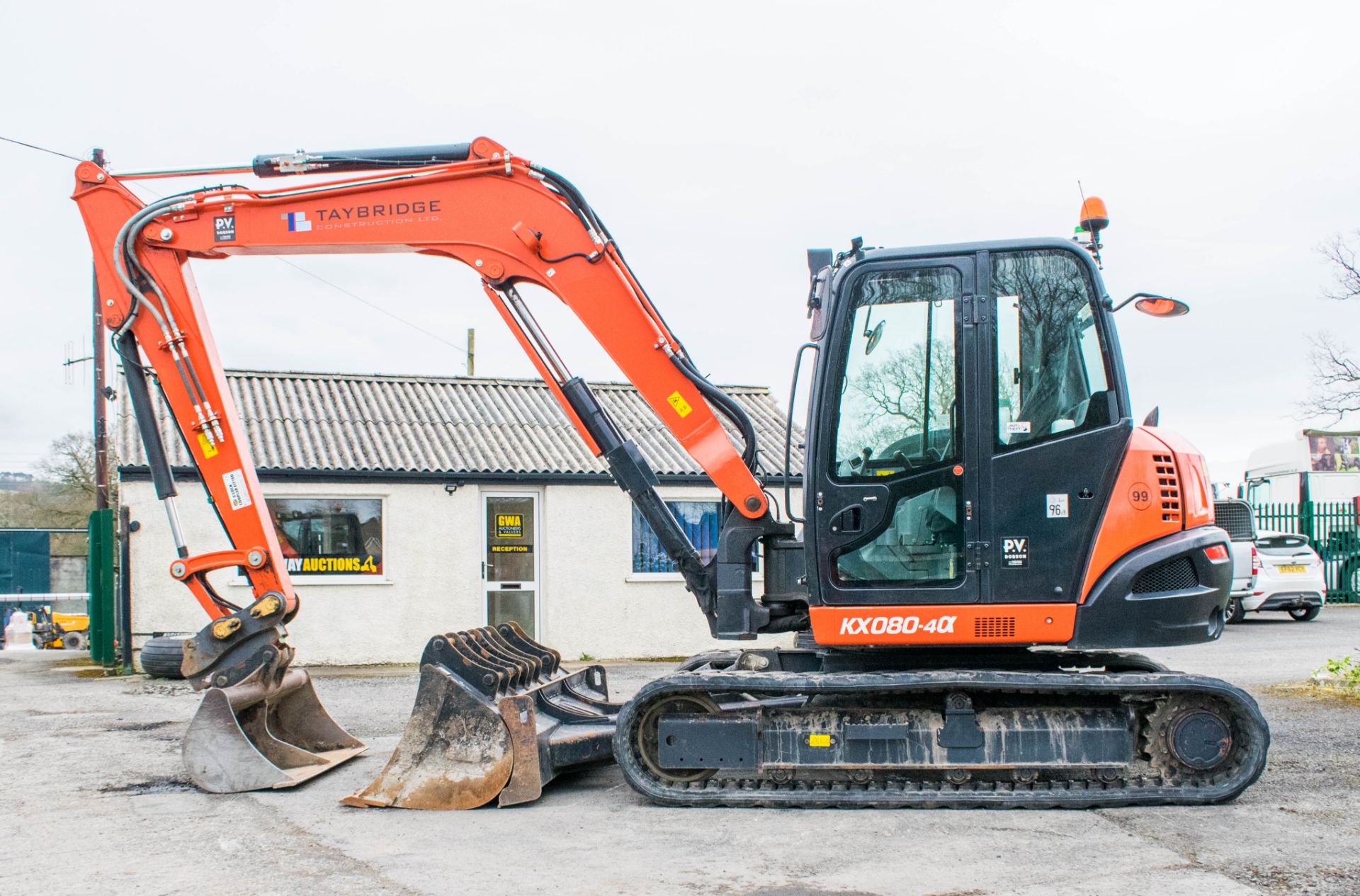 Kubota KX80 8 tonne rubber tracked midi excavator Year: 2018 S/N: 45742 Recorded Hours: 762 - Image 8 of 22