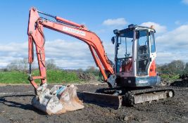 Kubota U35-3 3.5 tonne rubber tracked mini excavator Year: 2010 S/N: 80912 Recorded Hours: blade,