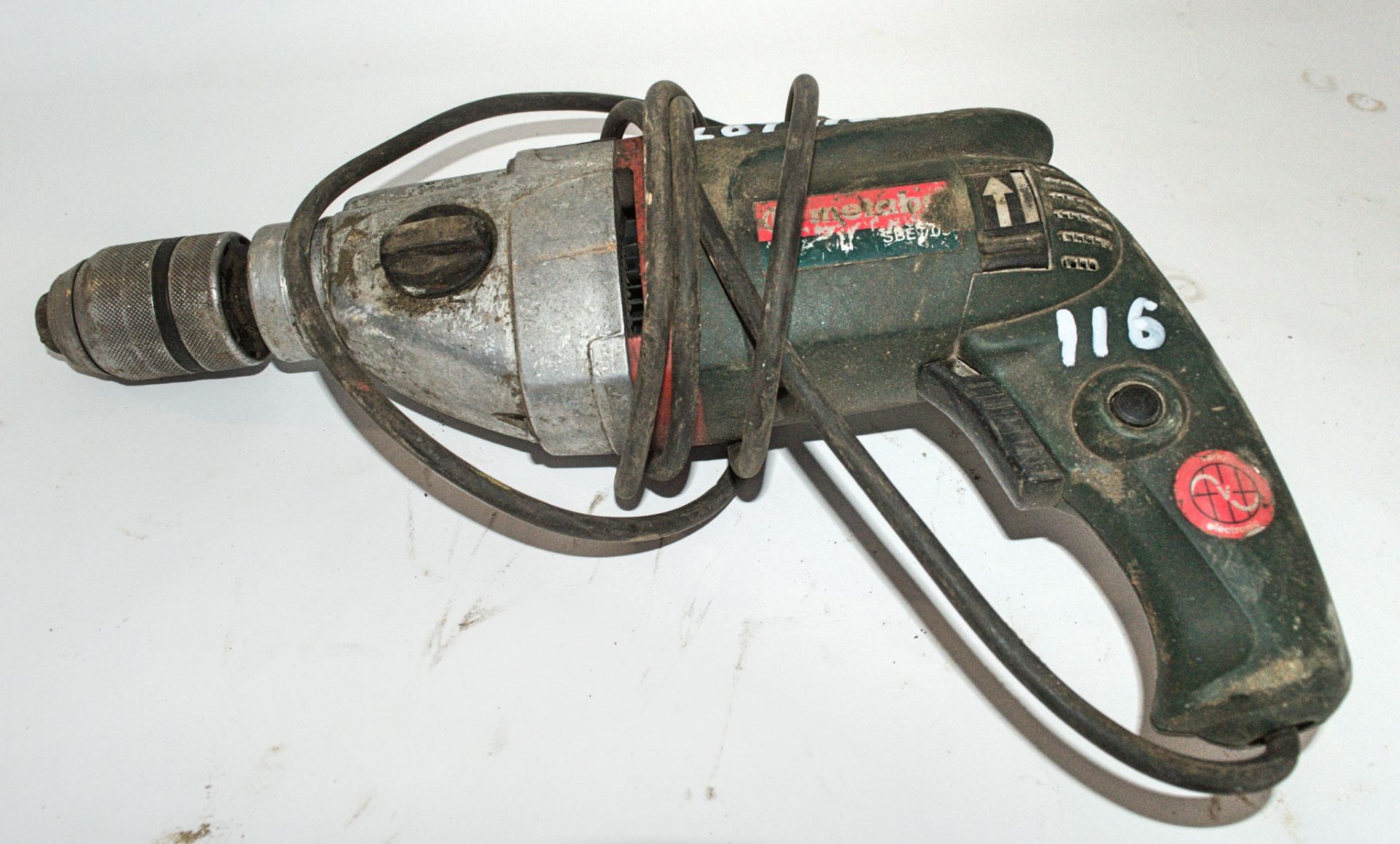 Metabo 110v power drill c/w carry case