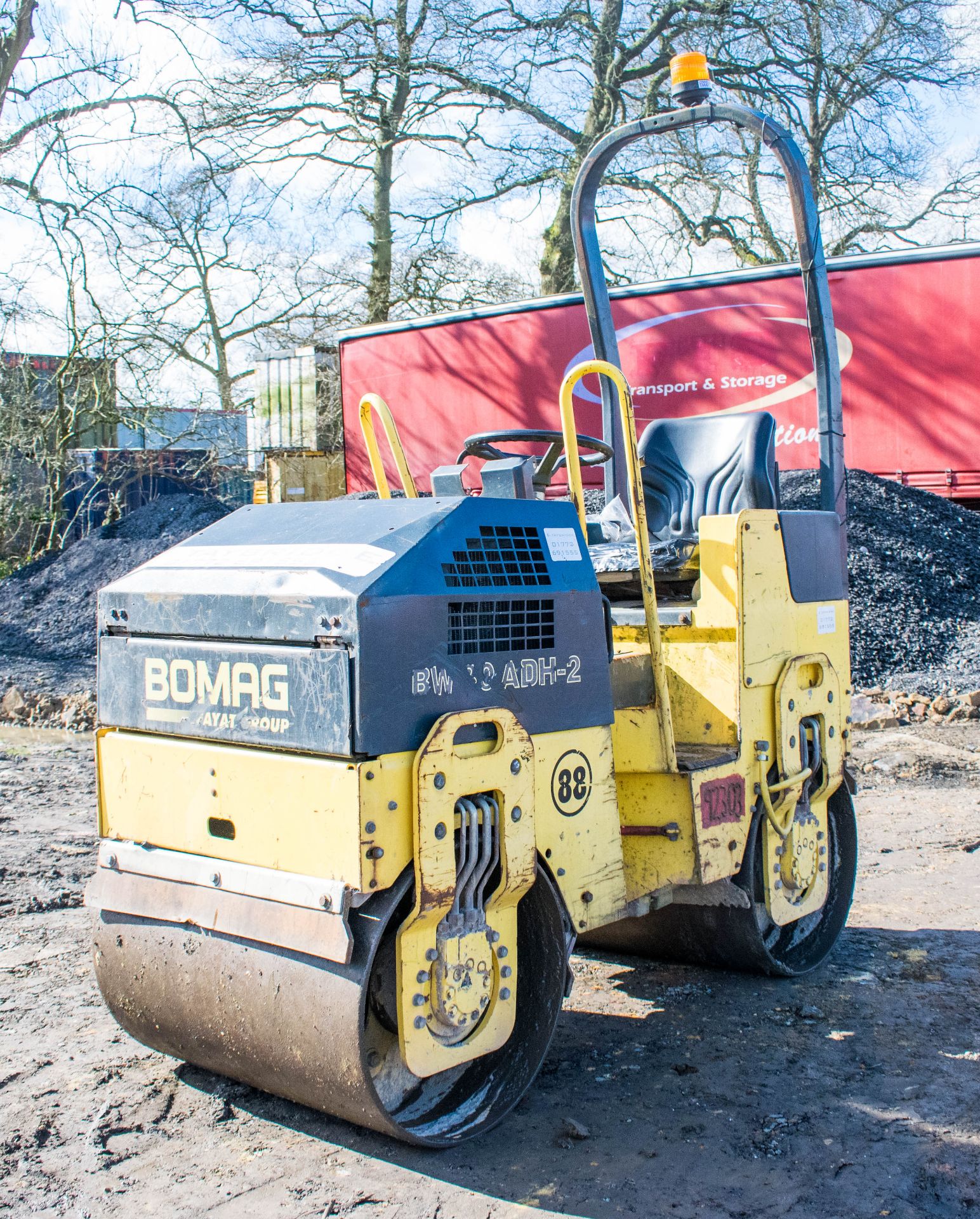 Bomag BW80 ADH-2 double drum ride on roller Year: S/N: 101460424679 Recorded Hours: 1143 88