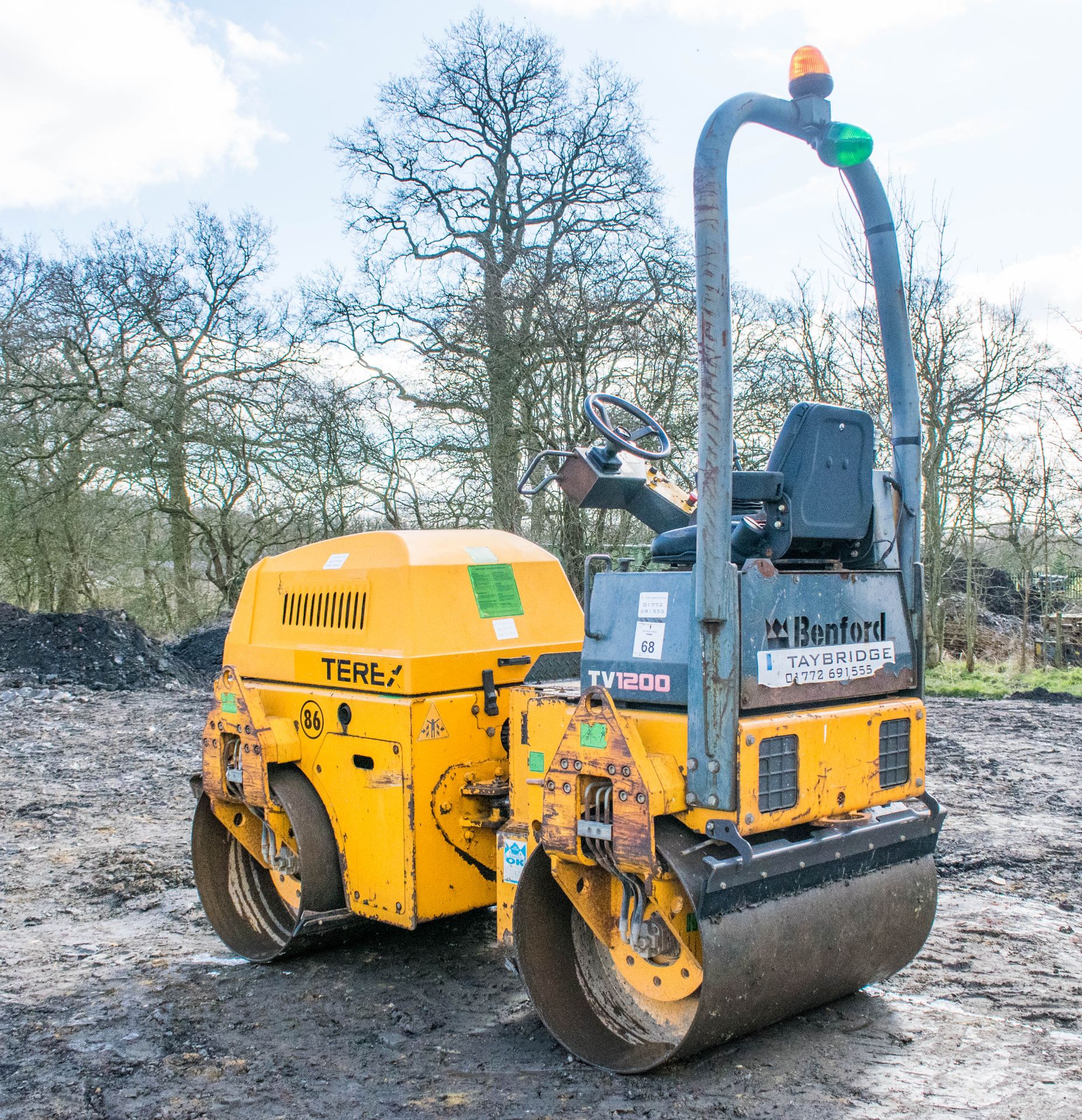 Benford Terex TV1200 double drum roller Year: 2005 S/N: E507CC216 Recorded Hours: 1618 86 - Image 4 of 14