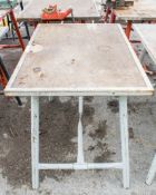 Collapsible steel site work bench