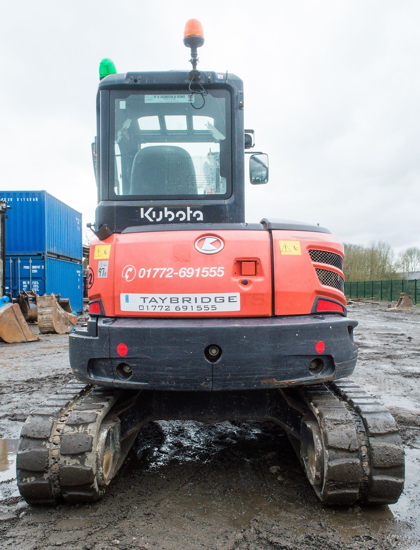 Kubota U55-4 5.5 tonne rubber tracked mini excavator Year: 2012 S/N: 51298 Recorded Hours: 4071 - Image 6 of 24