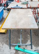 Collapsible steel site work bench