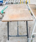Collapsible steel site work bench