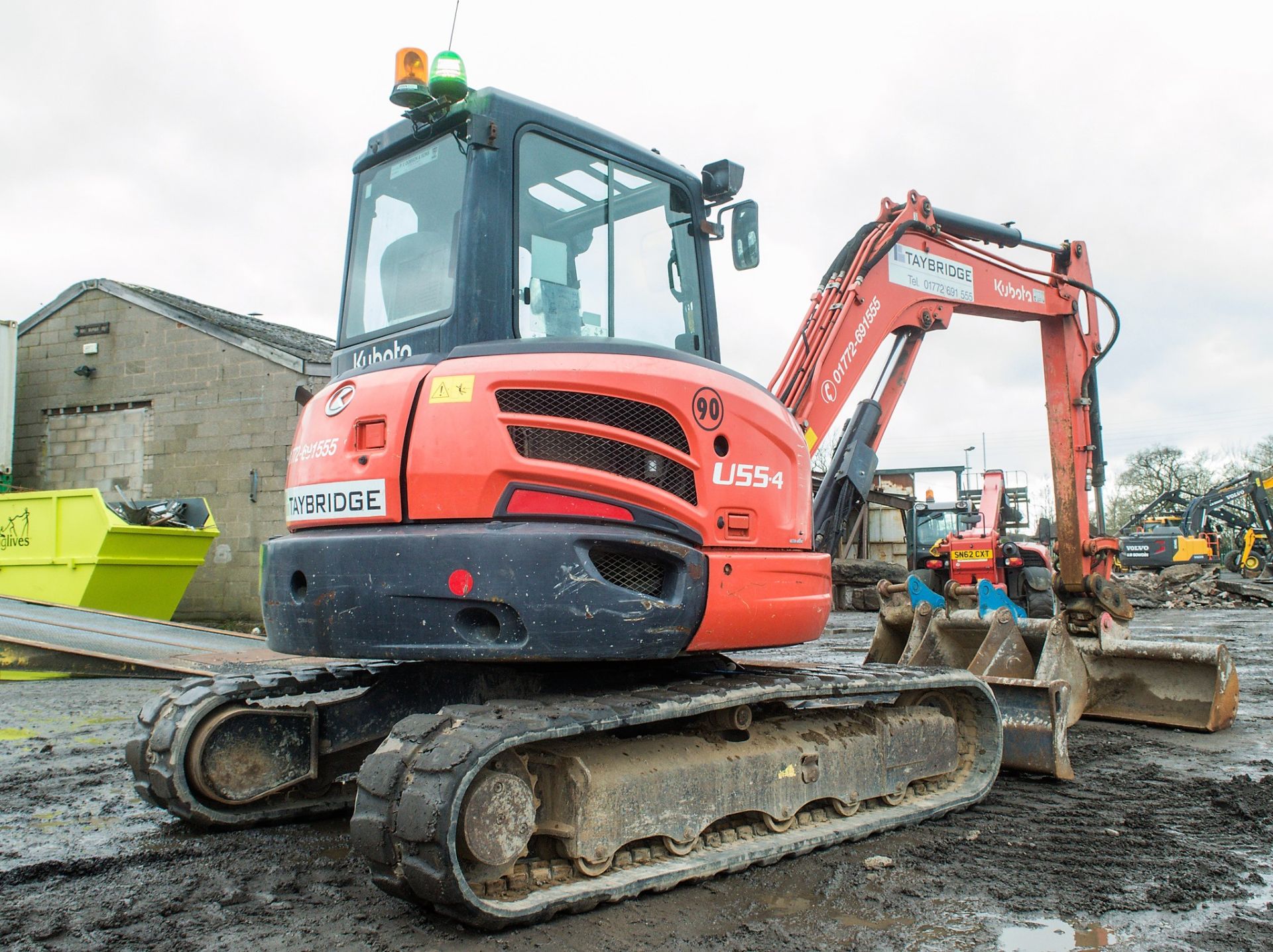 Kubota U55-4 5.5 tonne rubber tracked mini excavator Year: 2012 S/N: 51331 Recorded Hours: 5431 - Image 4 of 23